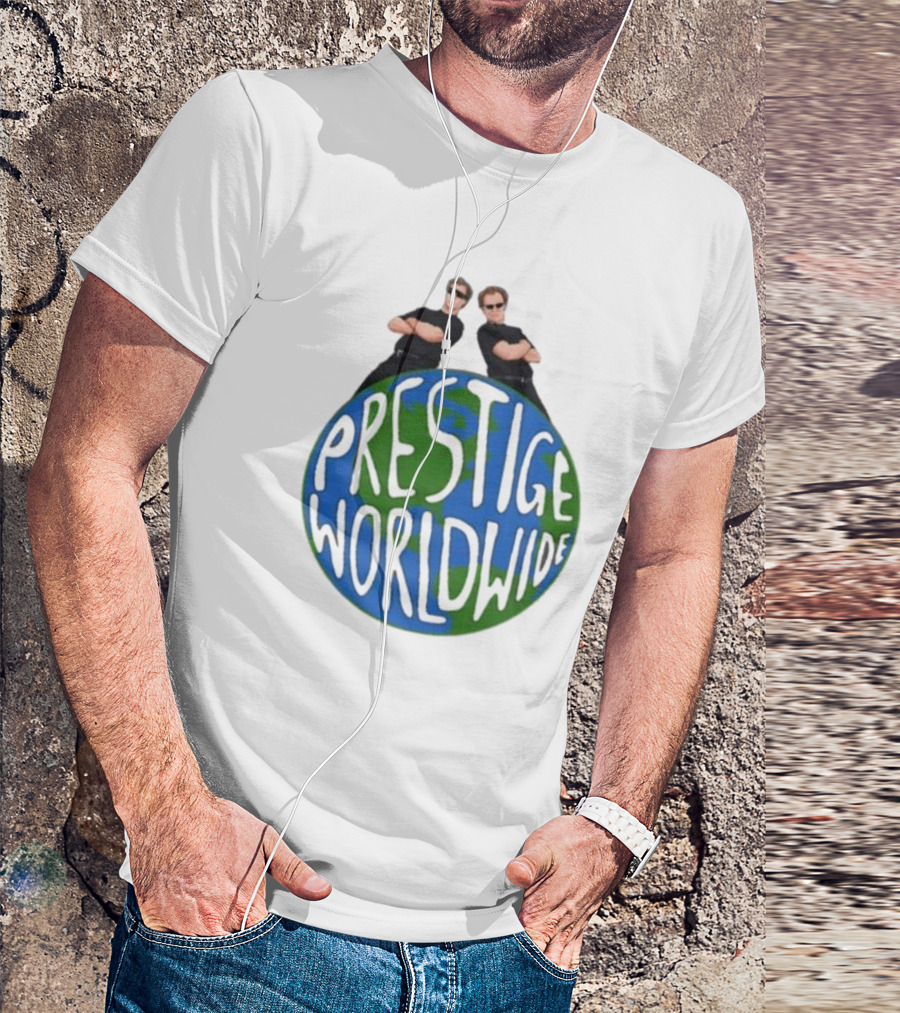 Step Brothers Prestige Worldwide Logo With Characters T-Shirt