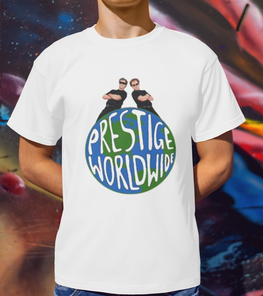 Step Brothers Prestige Worldwide Logo With Characters T-Shirt