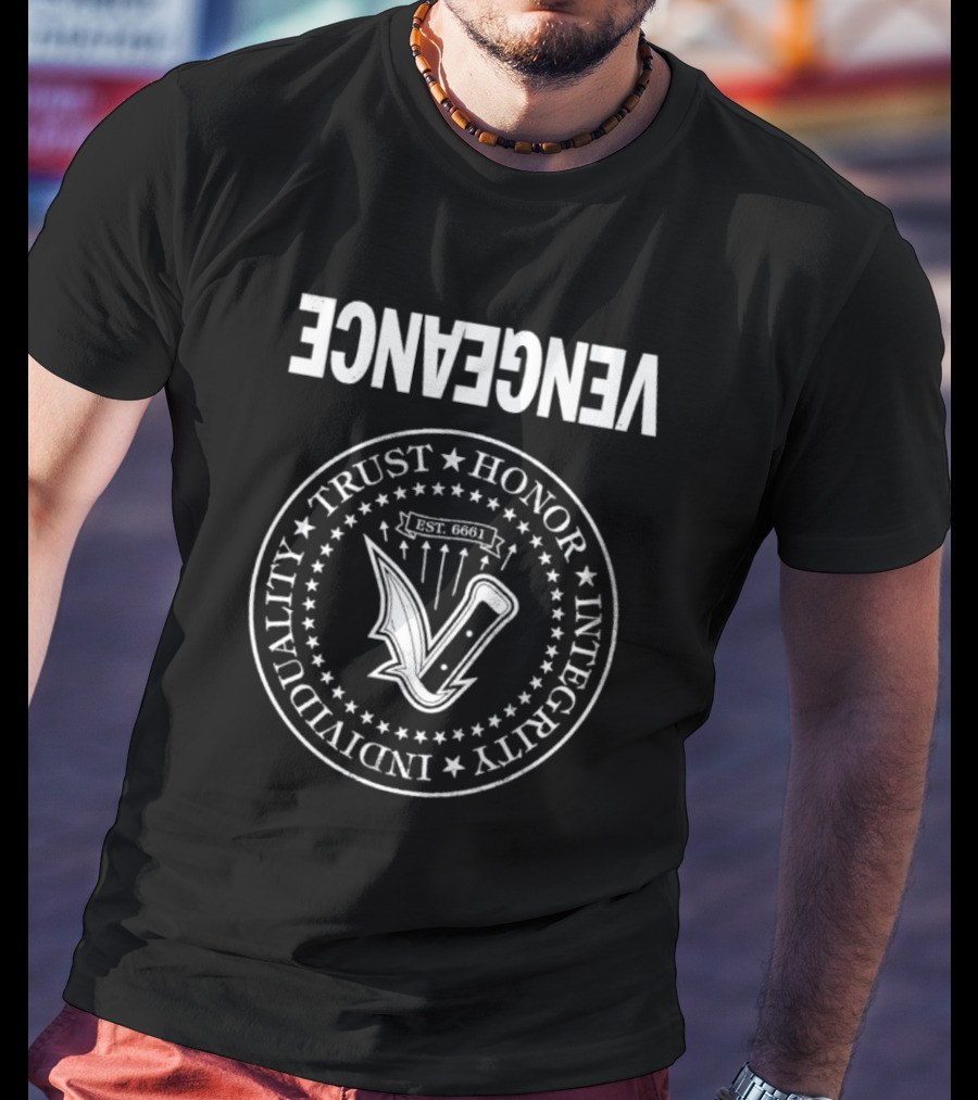 Vengeance Psycho Therapy Trust Honor Integrity Individuality Circle T-Shirt