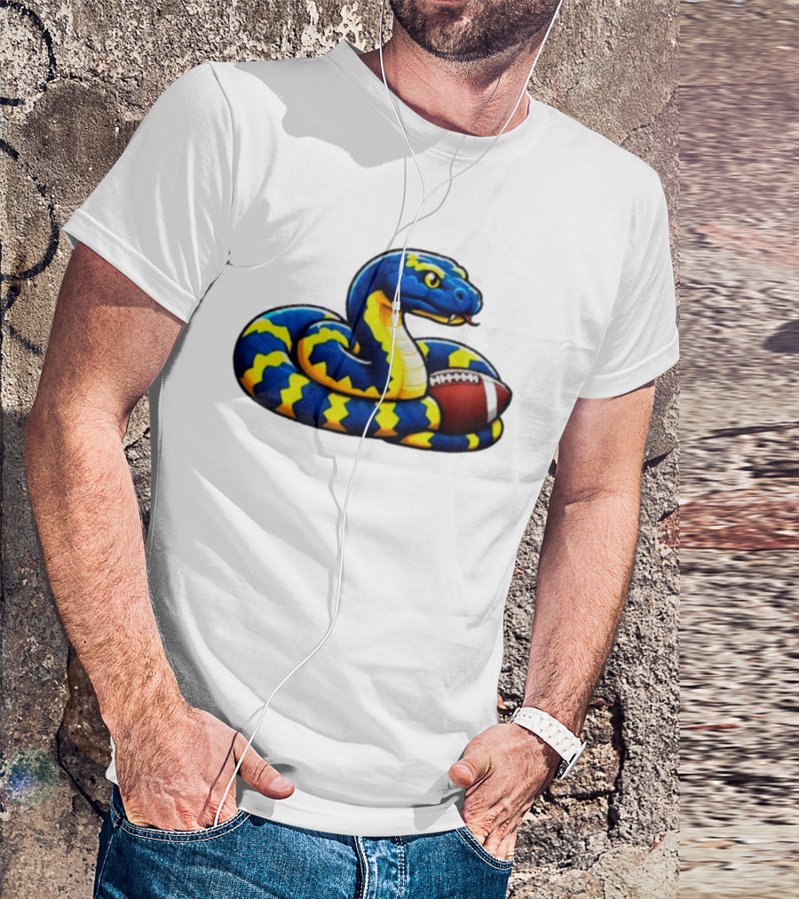 Michigan Boa Constrictor Snake Football Colors T-Shirt