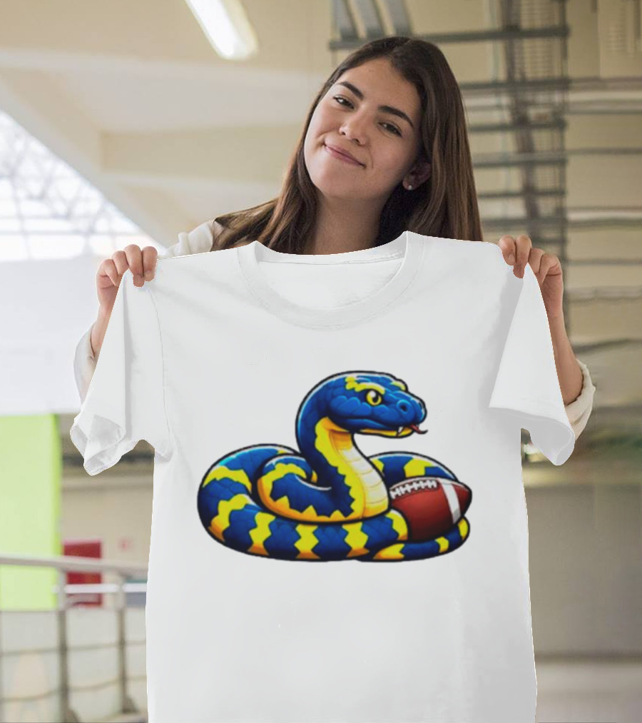 Michigan Boa Constrictor Snake Football Colors T-Shirt
