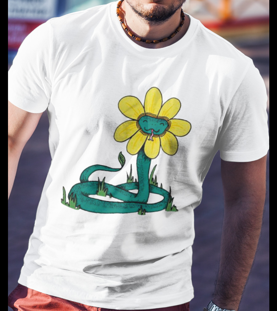 Snake Flower Bloom Entwined In Nature T-Shirt