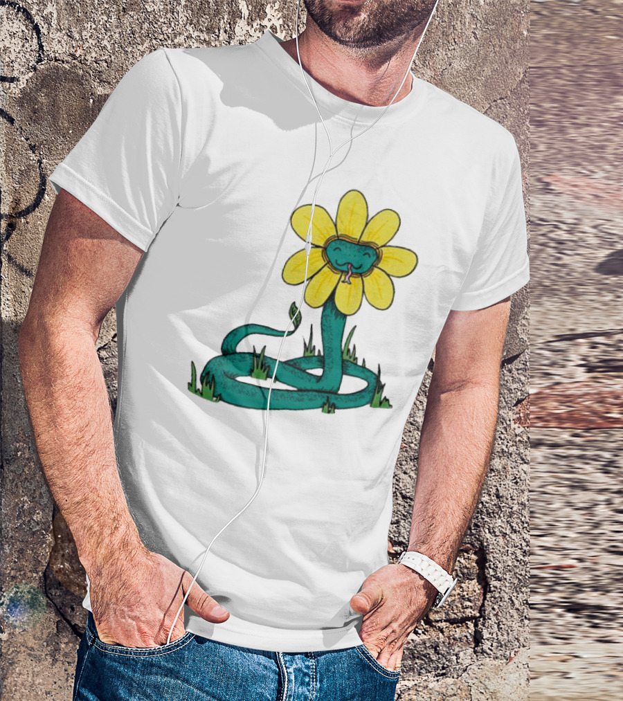 Snake Flower Bloom Entwined In Nature T-Shirt
