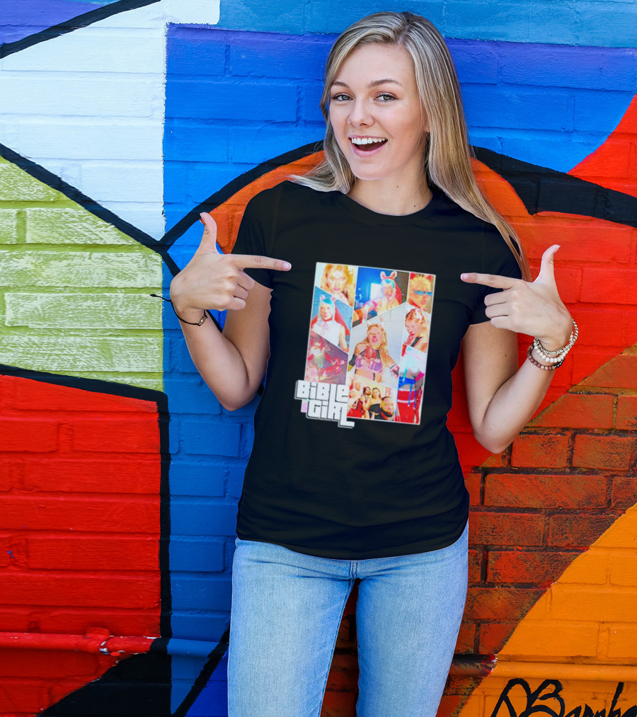BibleGirl Collage Vibrant Colors Liberty City T-Shirt