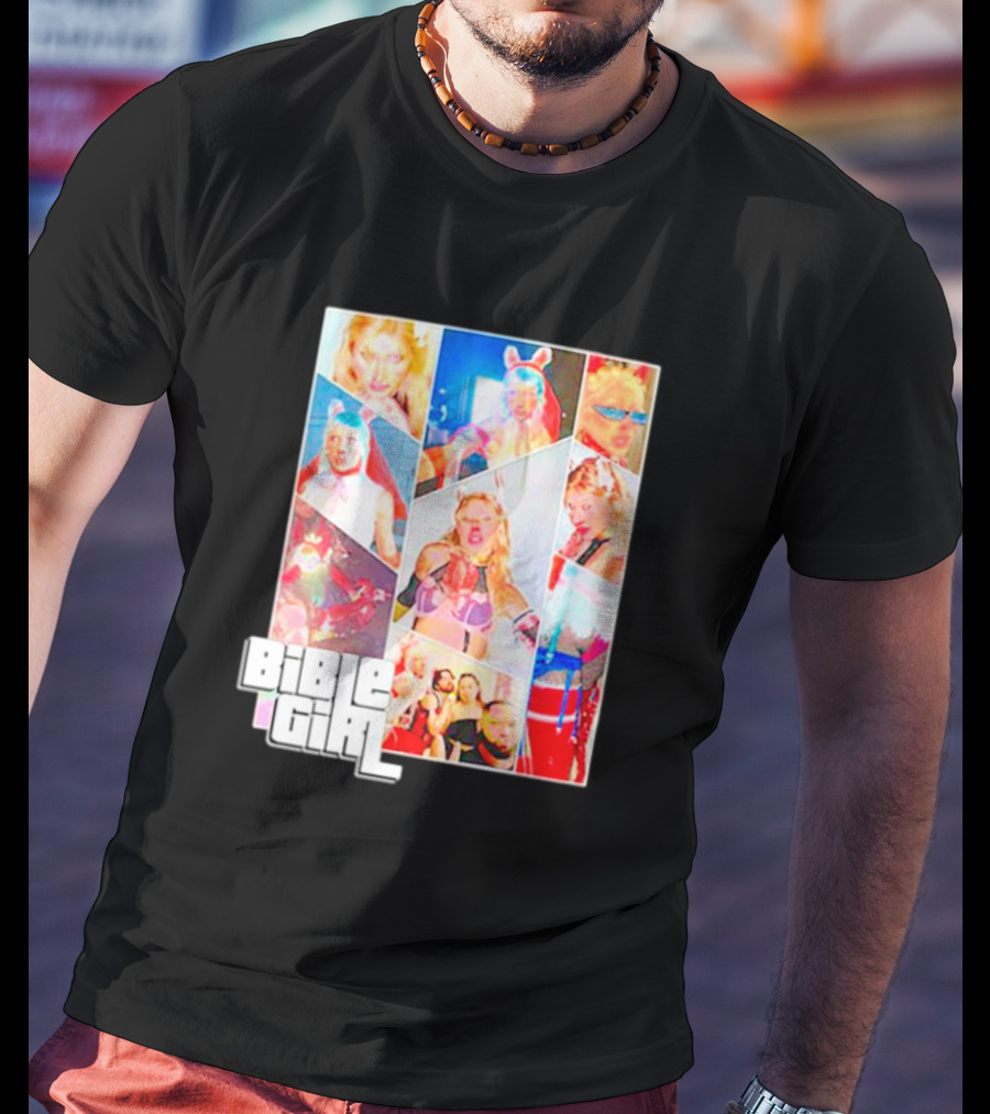 BibleGirl Collage Vibrant Colors Liberty City T-Shirt