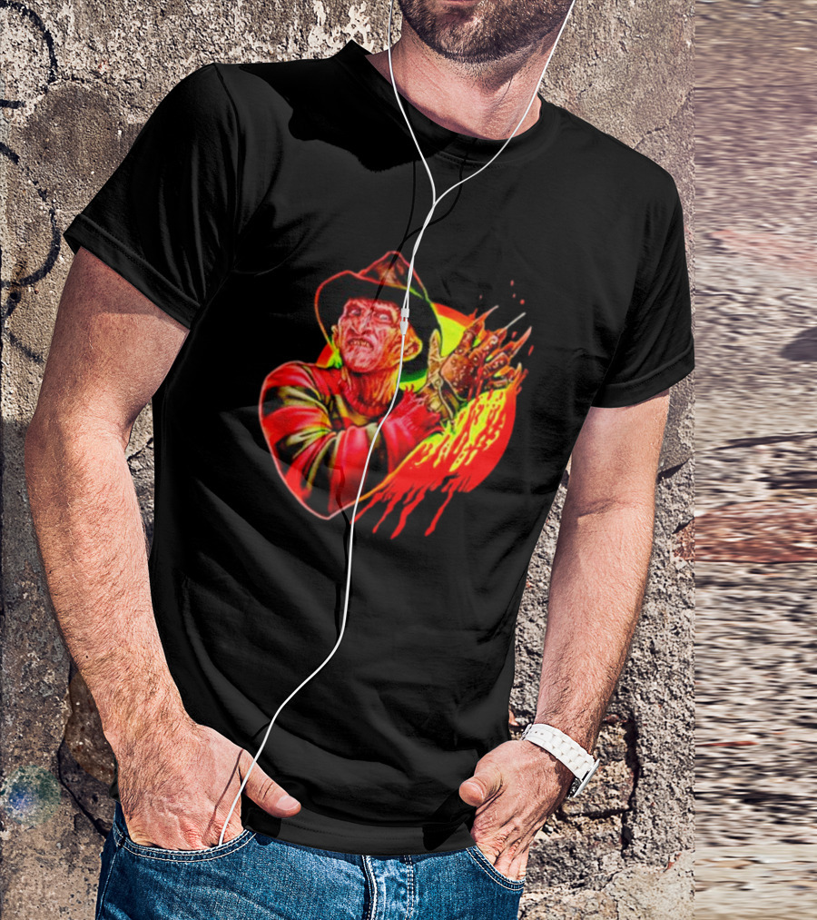 Freddy Krueger Fright Rags Freddy Slashed Retro Horror T-Shirt