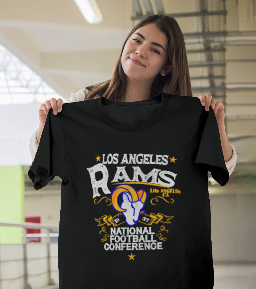 Los Angeles Rams 1937 National Football Conference Los Angeles CA T-Shirt