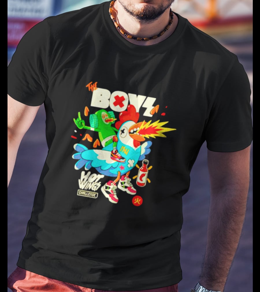 The Boys Hot Wings Challenge X Fire Comic T-Shirt