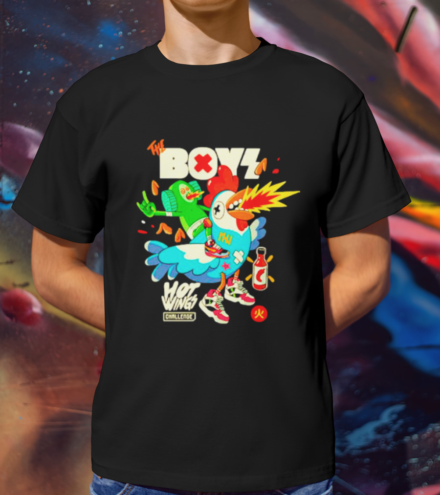 The Boys Hot Wings Challenge X Fire Comic T-Shirt