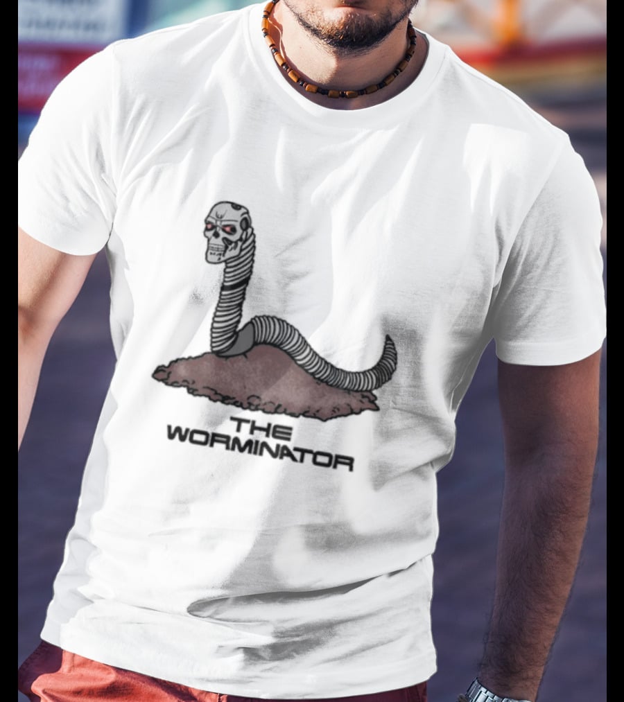 The Worminator Terminator Skull T-Shirt