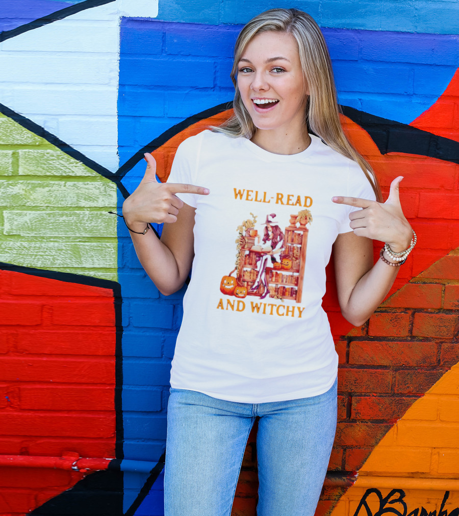 Well-Read And Witchy Halloween T-Shirt