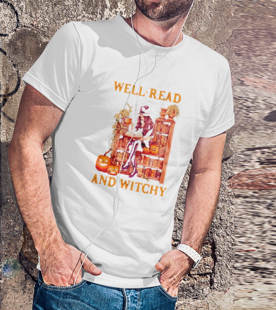 Well-Read And Witchy Halloween T-Shirt
