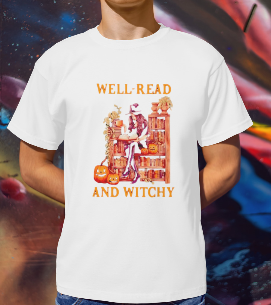 Well-Read And Witchy Halloween T-Shirt