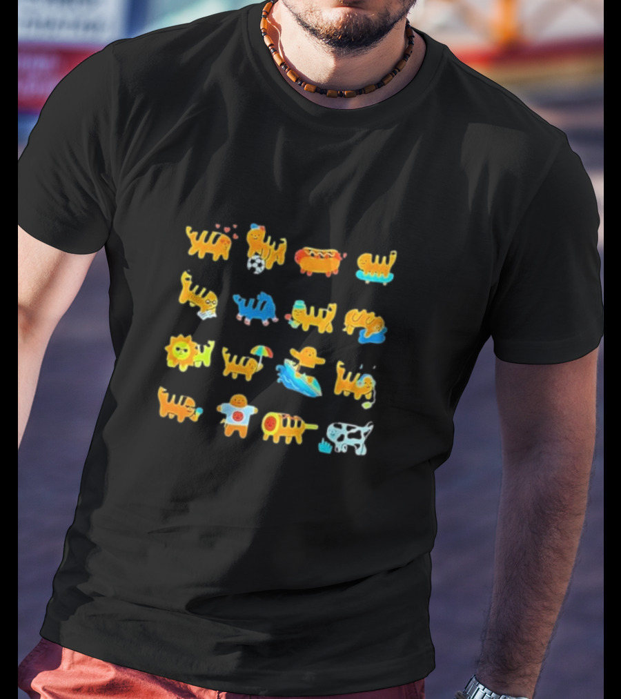 Mango Town Colorful Cat Characters Collection T-Shirt