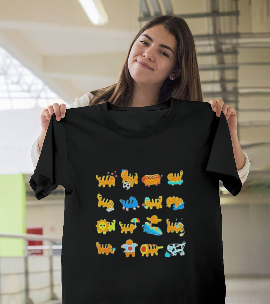 Mango Town Colorful Cat Characters Collection T-Shirt