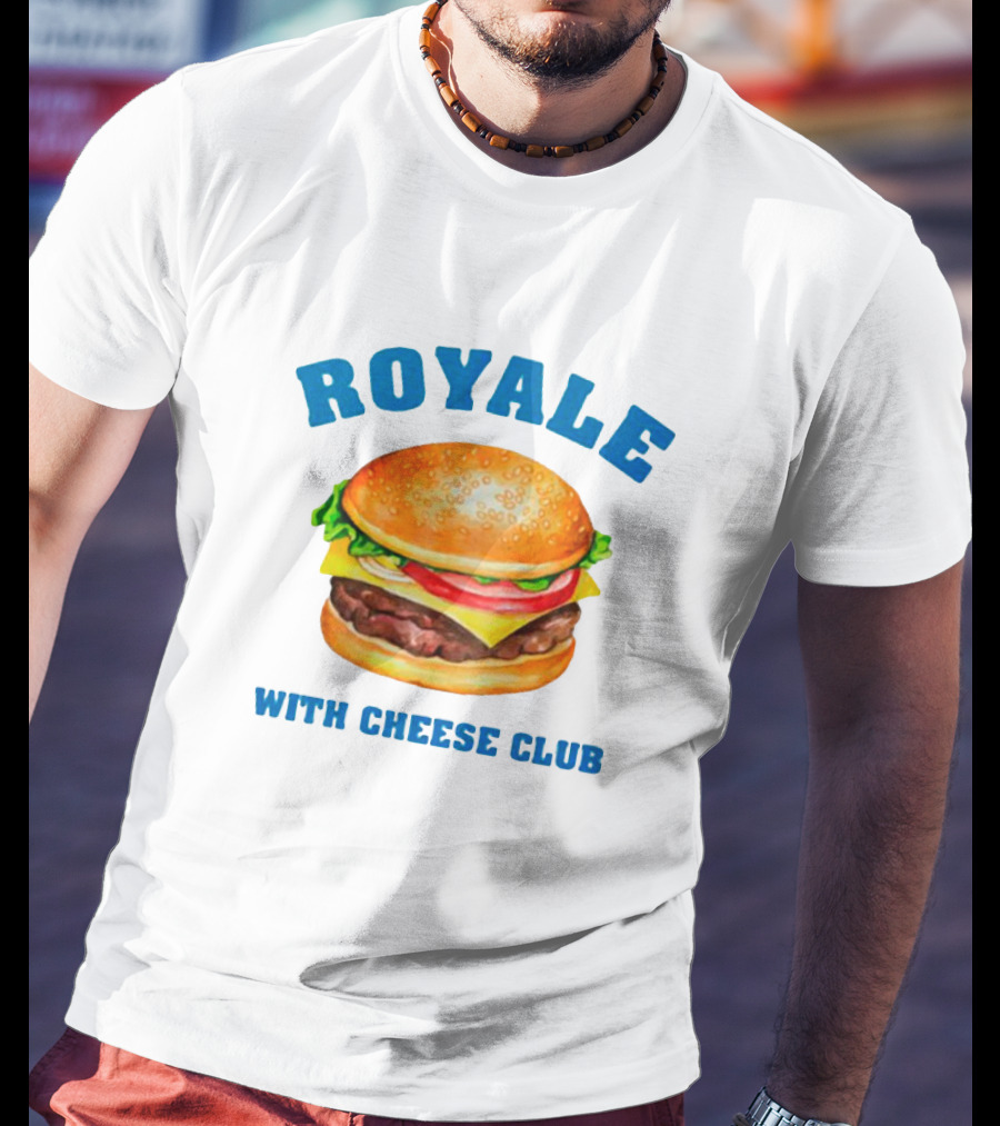 Royale With Cheese Club Burger Illustration Iconic T-Shirt