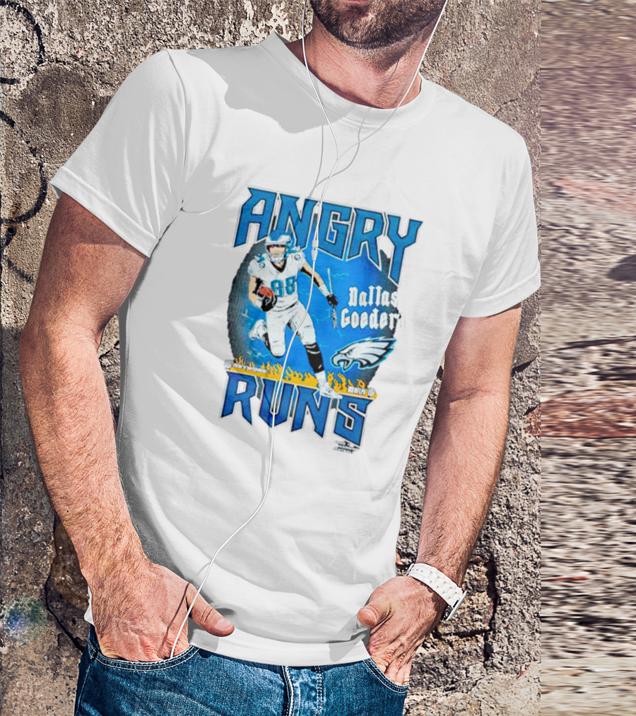 Angry Runs Dallas Goedert Philadelphia Eagles T-Shirt