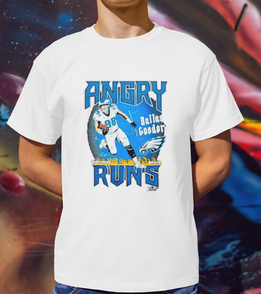Angry Runs Dallas Goedert Philadelphia Eagles T-Shirt