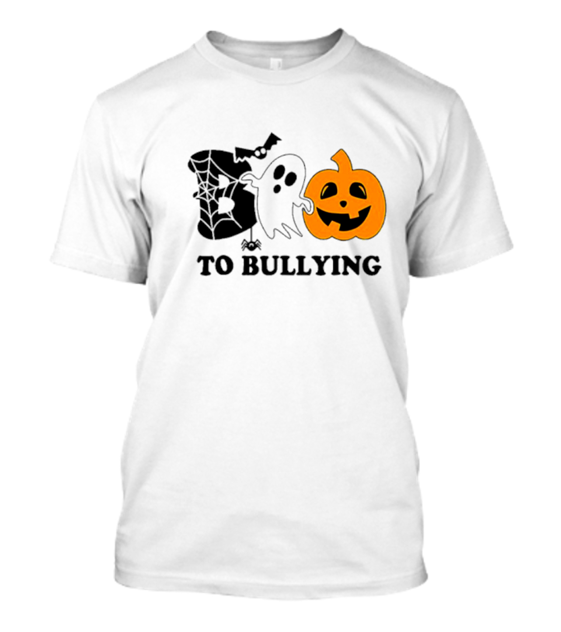 Boo To Bullying Orange Anti Bullying Unity Day Halloween Ghost Pumpkin T-Shirt