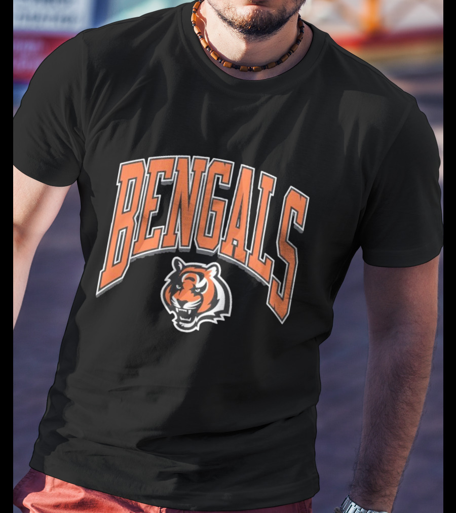 Cincinnati Bengals Roaring Tiger Emblem T-Shirt