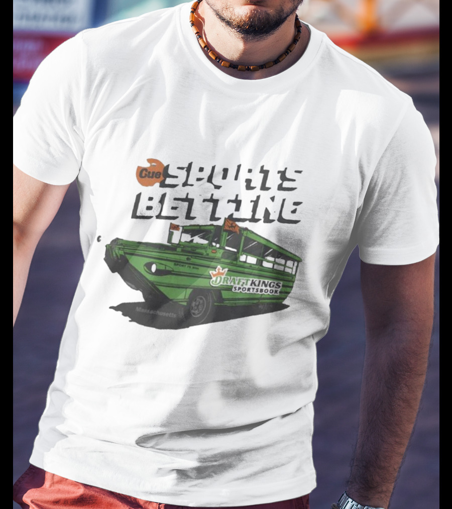 DraftKings Massachusetts Sportsbook Cue Sports Betting Duck Boat T-Shirt
