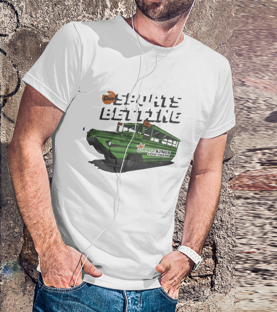 DraftKings Massachusetts Sportsbook Cue Sports Betting Duck Boat T-Shirt