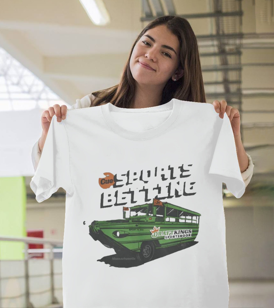 DraftKings Massachusetts Sportsbook Cue Sports Betting Duck Boat T-Shirt