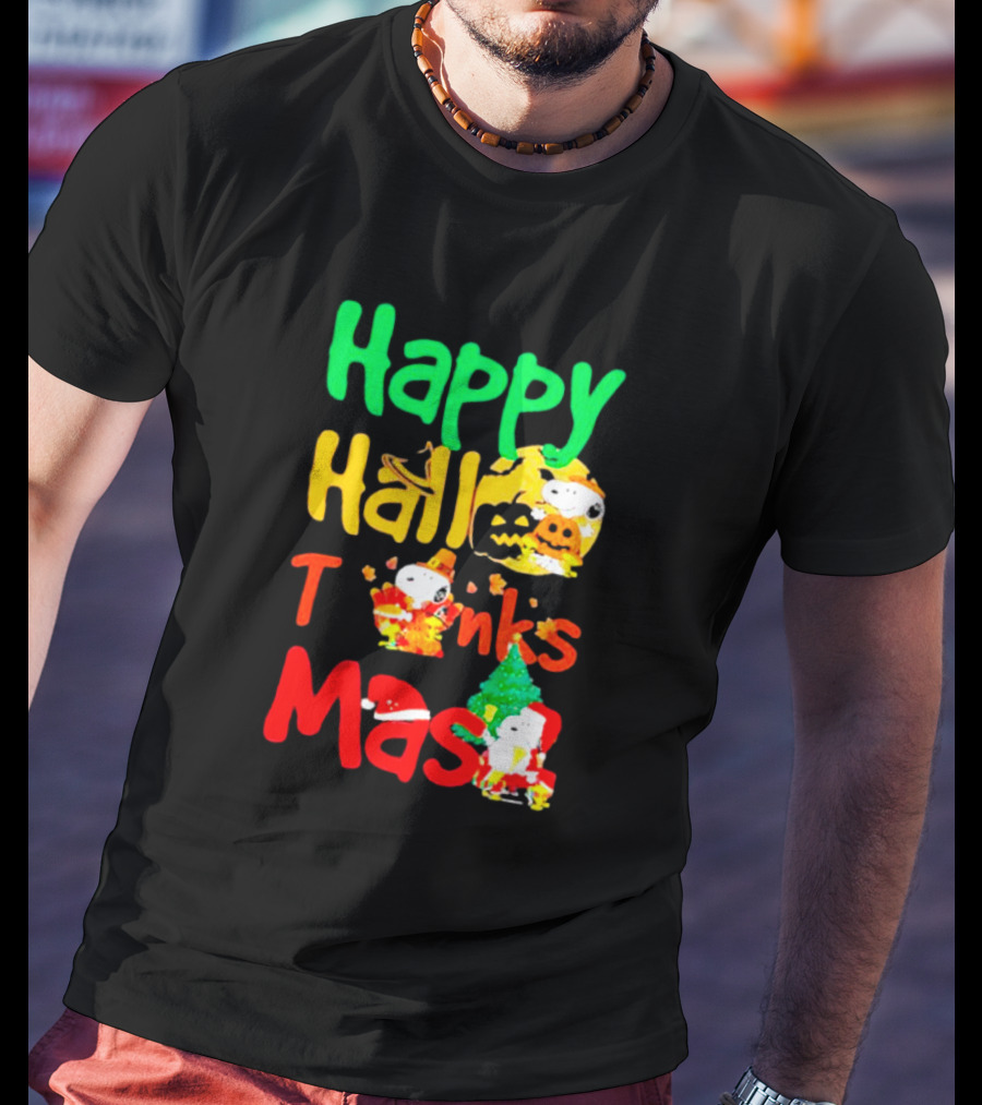 Happy Hallo Thanks Mas Snoopy Holiday T-Shirt