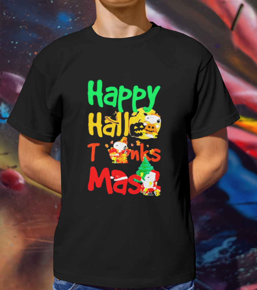 Happy Hallo Thanks Mas Snoopy Holiday T-Shirt