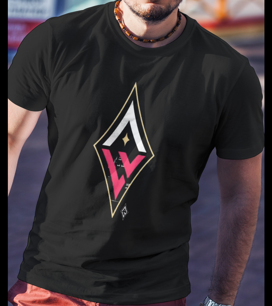 Las Vegas Aces Essentials LV Logo City View T-Shirt