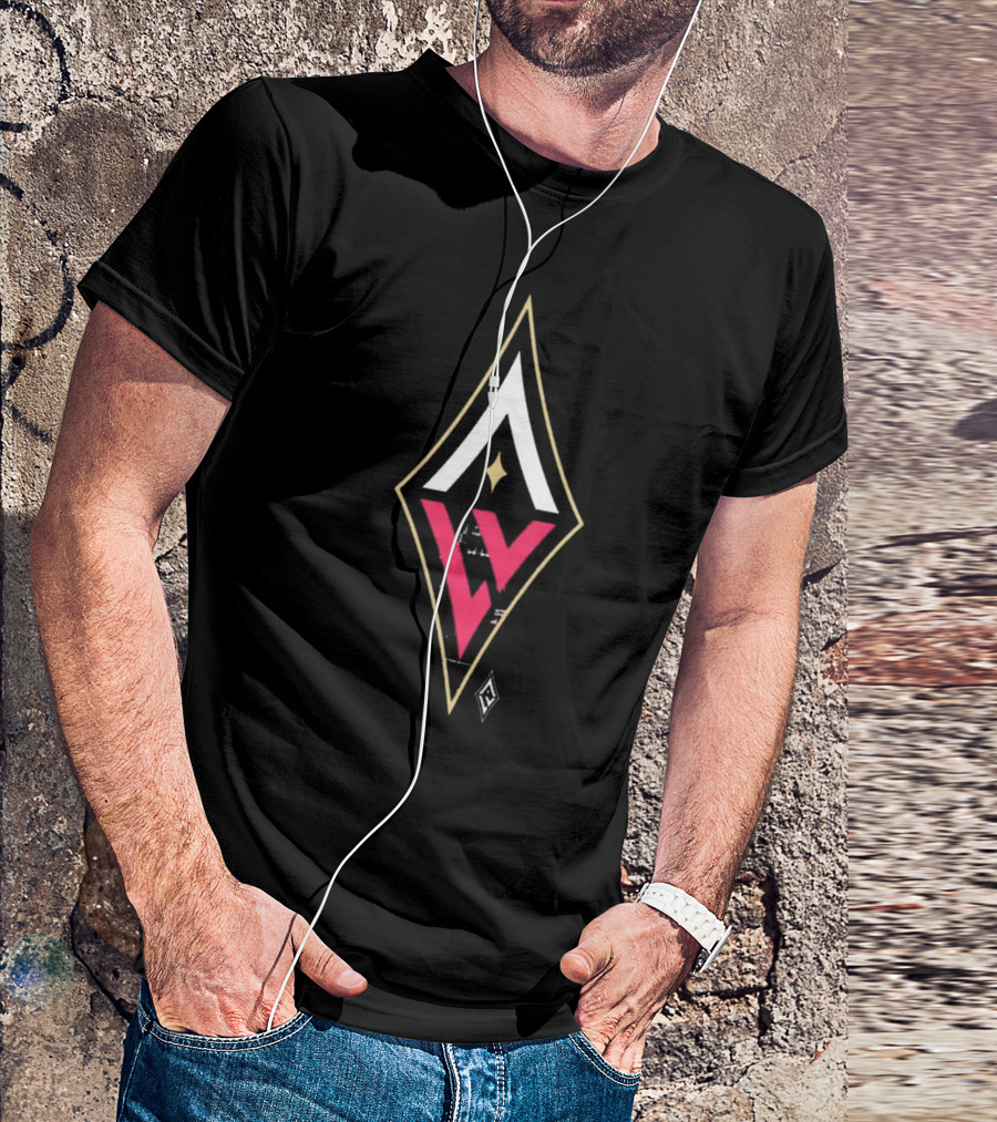 Las Vegas Aces Essentials LV Logo City View T-Shirt