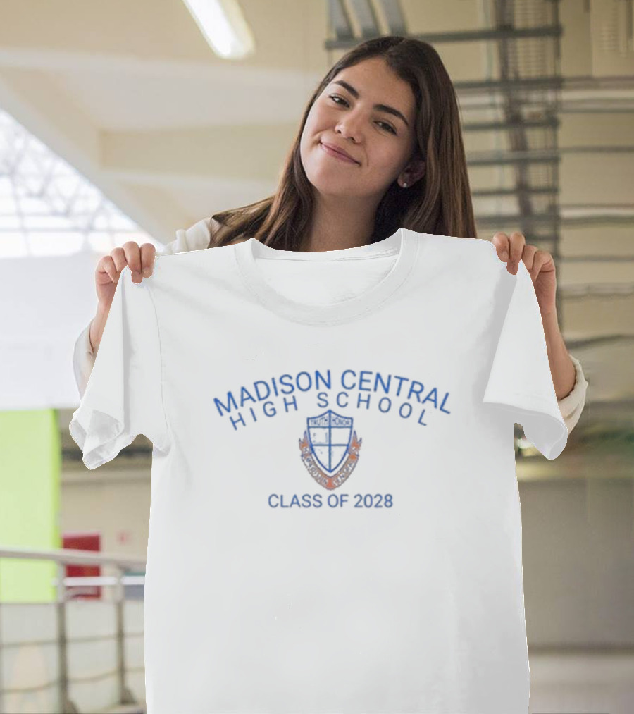 Madison Central High School Class Of 2028 Crest Emblem T-Shirt