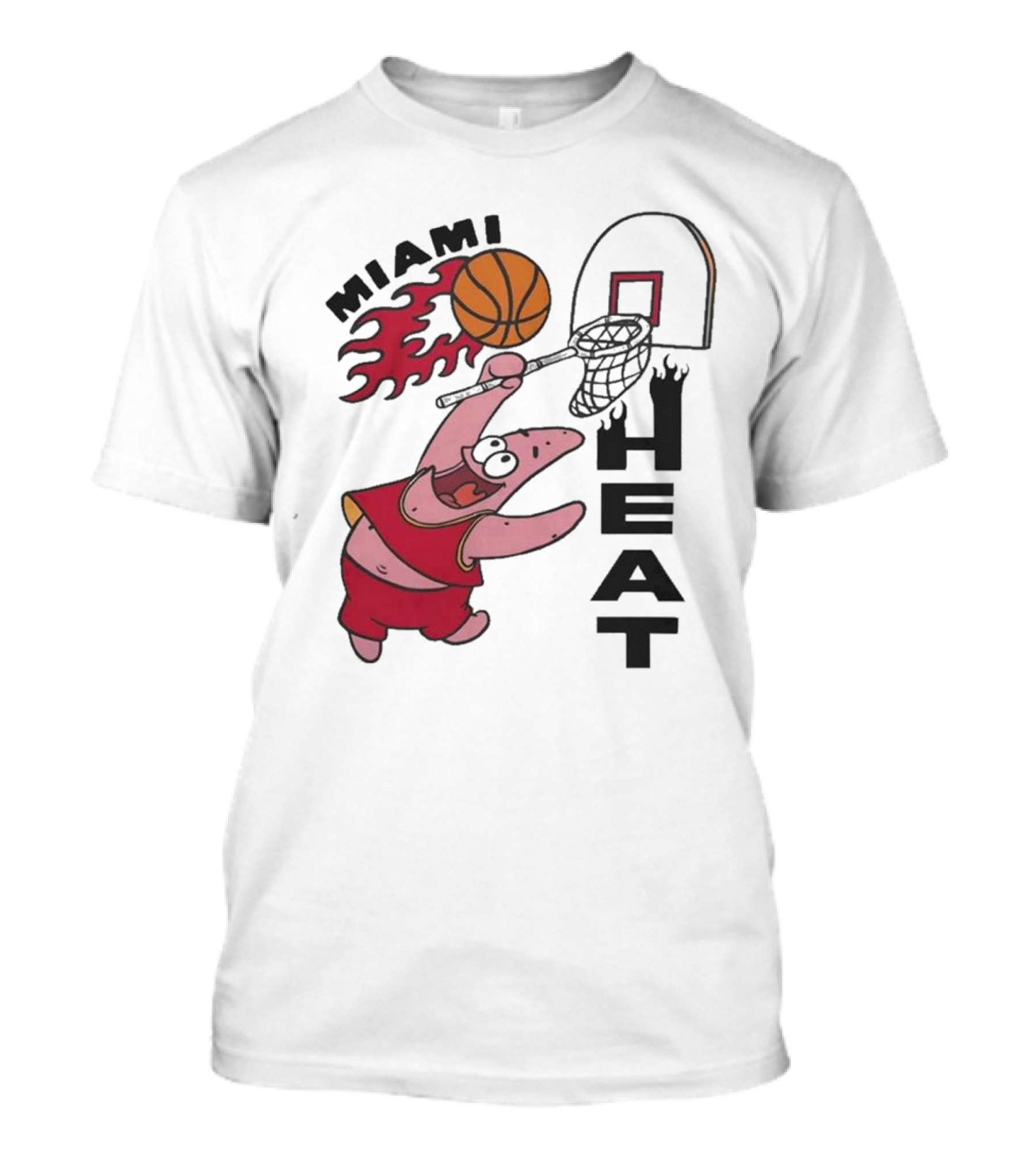 Miami Heat Homage Patrick Star Basketball Dunking Fun T-Shirt