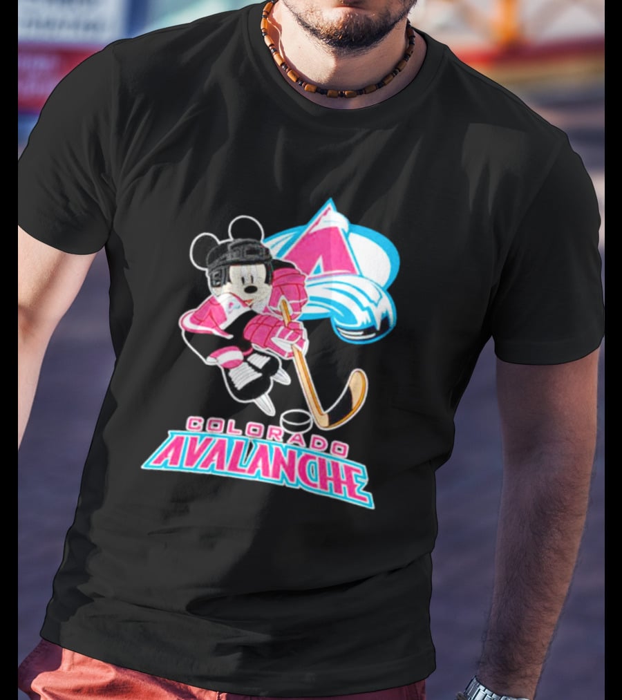 Mickey Mouse Colorado Avalanche Hockey Sports Fan T-Shirt
