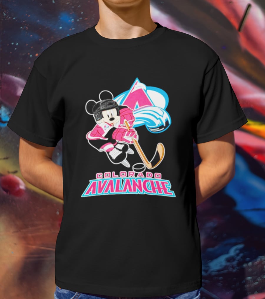 Mickey Mouse Colorado Avalanche Hockey Sports Fan T-Shirt