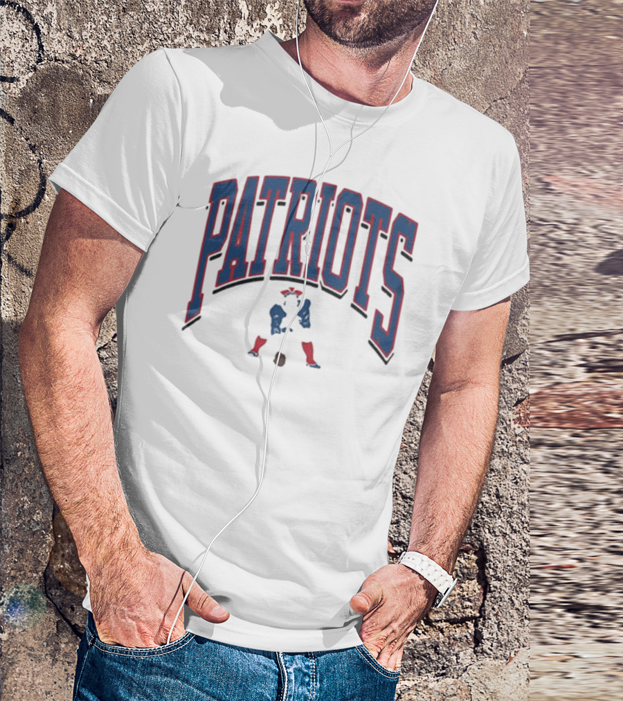 New England Patriots Patriotic Franklin Historic Walk Tall T-Shirt