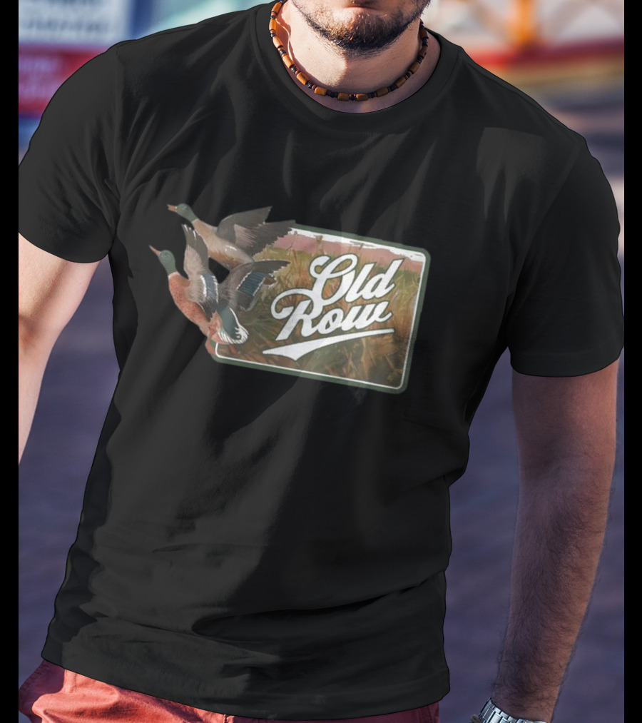 Old Row The Flying Duck Beer Pocket Vintage Waterfowl T-Shirt