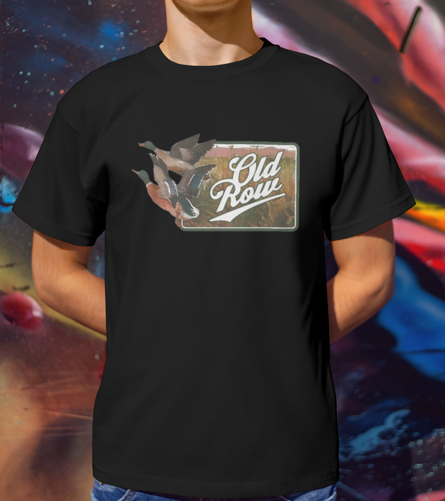 Old Row The Flying Duck Beer Pocket Vintage Waterfowl T-Shirt