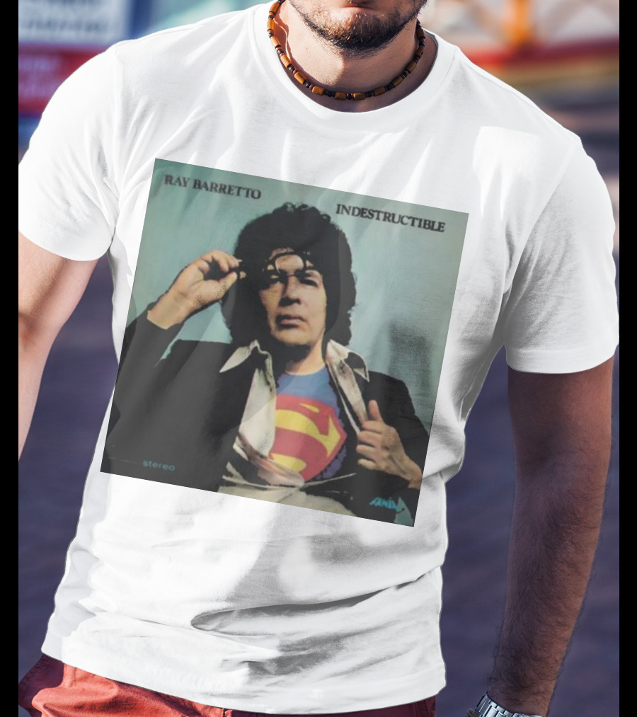 Ray Barretto Indestructible Superman Album Cover T-Shirt