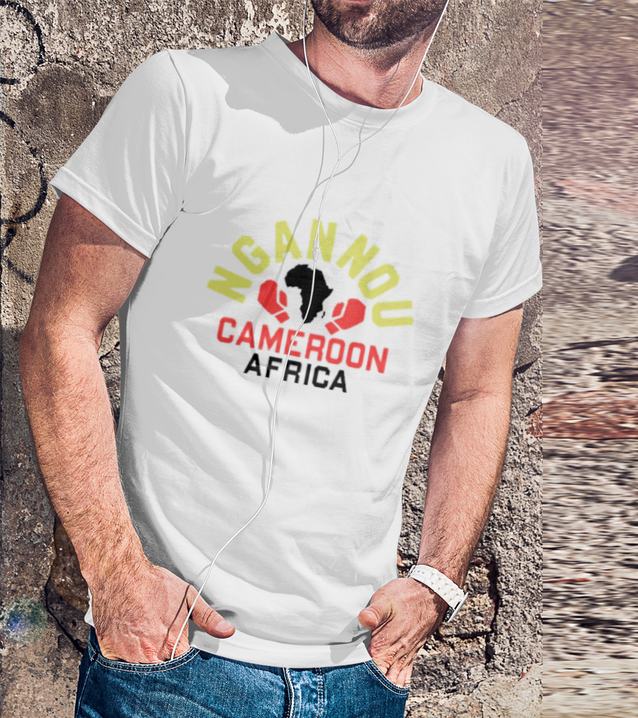 Ngannou Cameroon Africa Boxing Gloves Continent T-Shirt