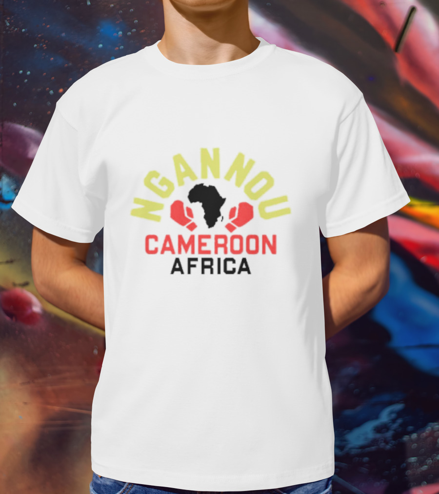 Ngannou Cameroon Africa Boxing Gloves Continent T-Shirt