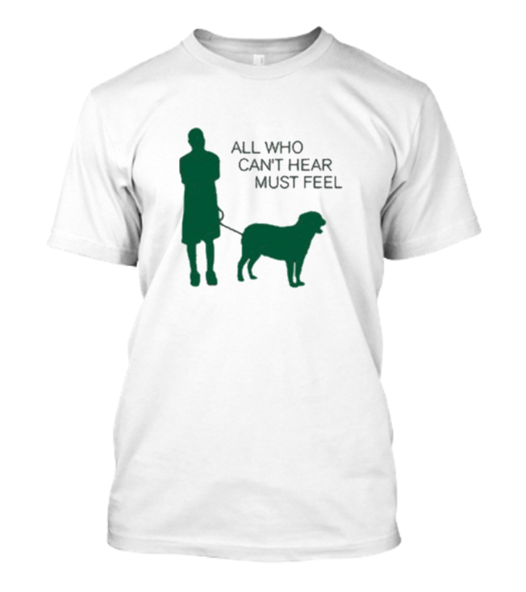 Jaboukie The Athena All Who Can’t Hear Must Feel Silhouette Man With Dog T-Shirt