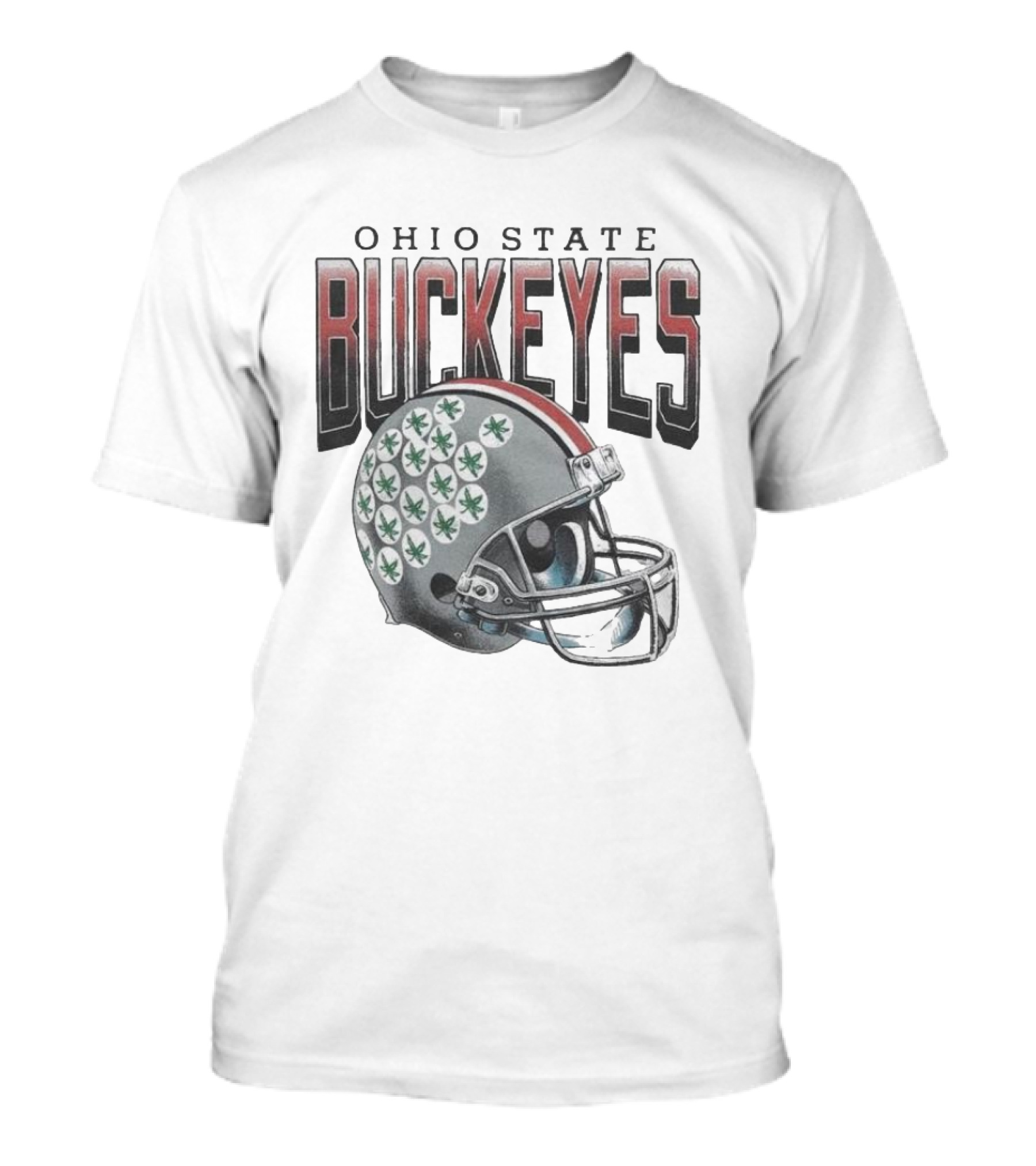 Ohio State Buckeyes Helmet With Leaf Stickers T-Shirt