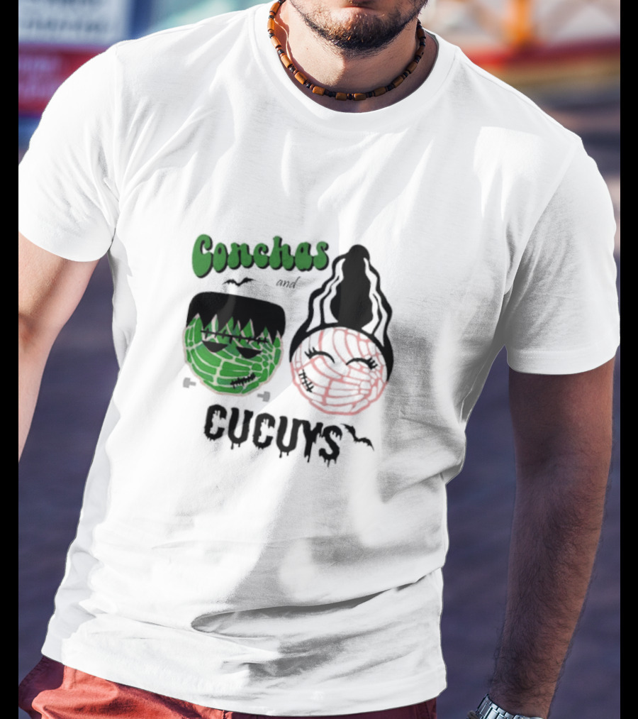 Conchas And Cucuys Frankenstein And Bride Of Franken Icons T-Shirt