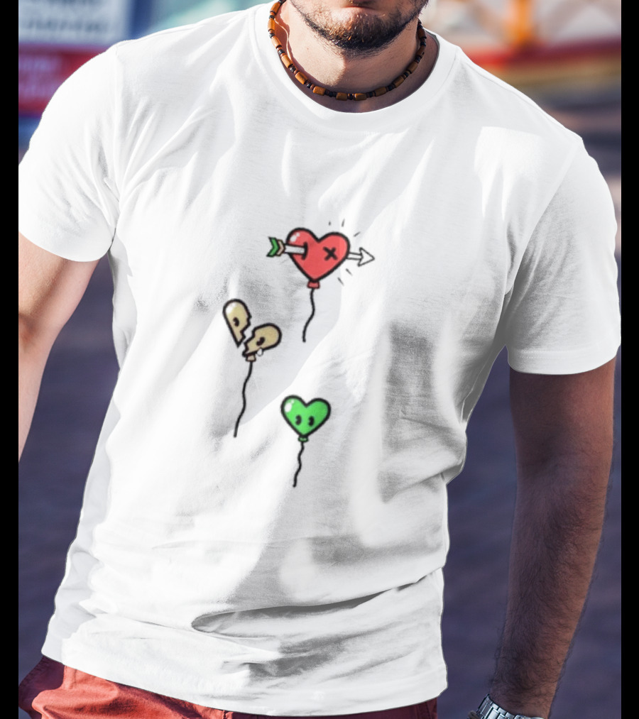 Life Series Heart Balloons With Arrow And Broken Pieces T-Shirt