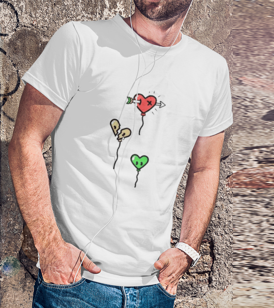Life Series Heart Balloons With Arrow And Broken Pieces T-Shirt
