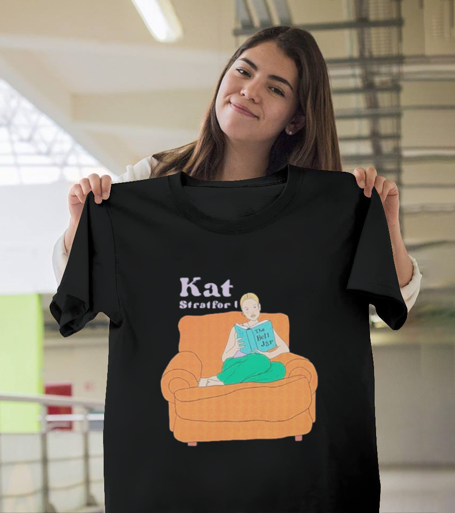 Kat Stratford Reading The Bell Jar On Orange Sofa T-Shirt