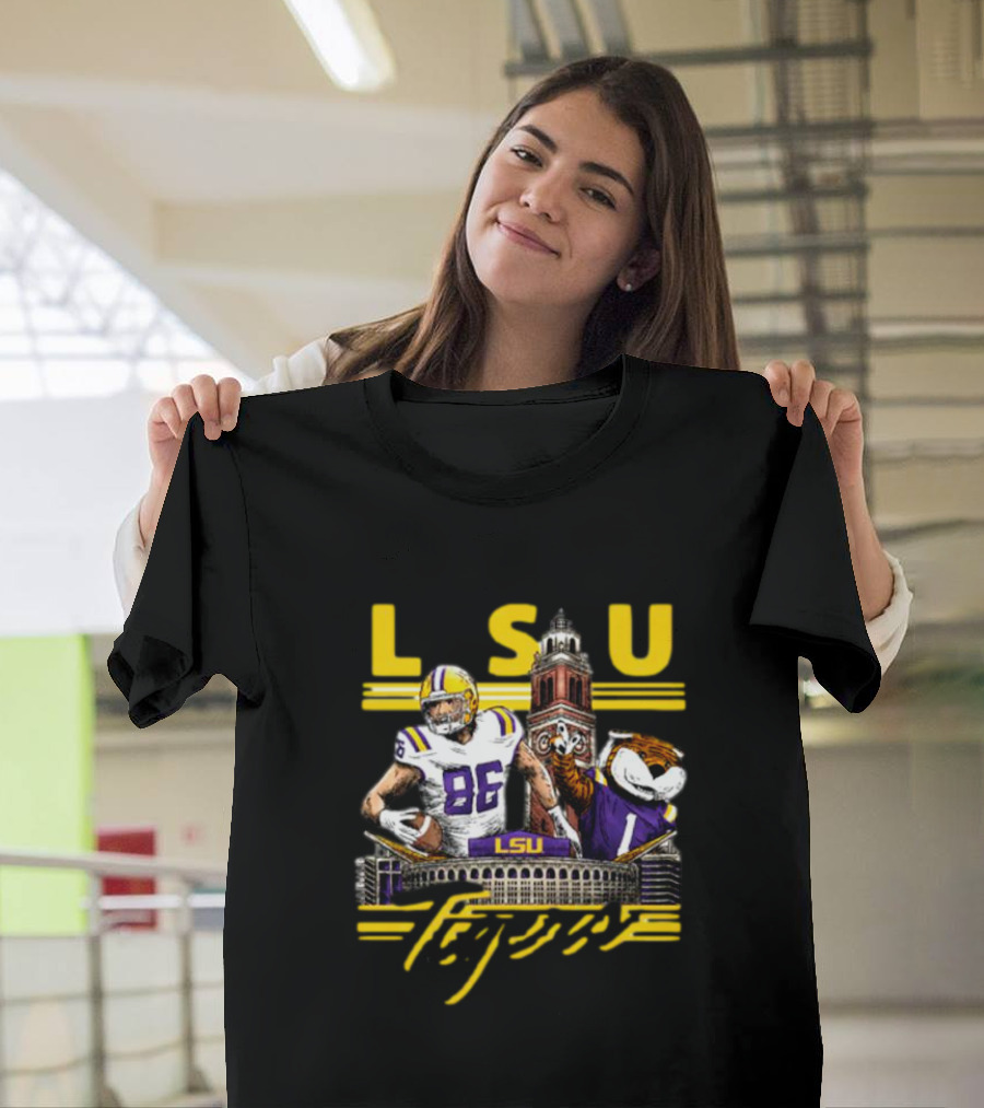 LSU Tigers Mason Taylor 86 Football Tiger Stadium Landmarks T-Shirt