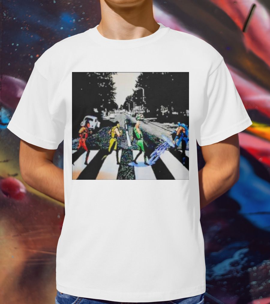 Mortal Kombat Characters Crossing Abbey Road T-Shirt