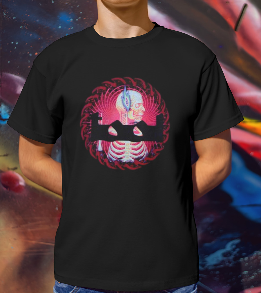 Tool Sawblade Flaming Eye Skeleton Psychedelic T-Shirt
